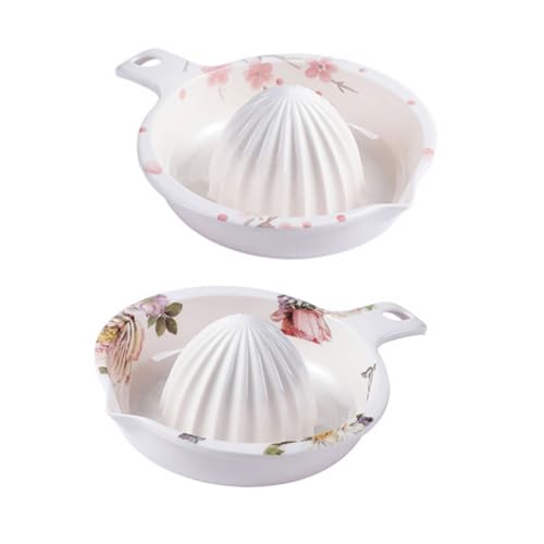 Cabilock 2 Piezas Exprimidor De Naranja Escariador De Limón Mini Exprimidor Manual De Frutas Exprimidor Manual De Naranjas Prensa De Limon Herramienta Portátil