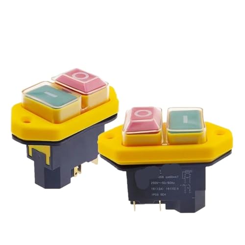 Interruptor electromagnético YCZ3-A de 4 pines y 110V con botón de reinicio para motor