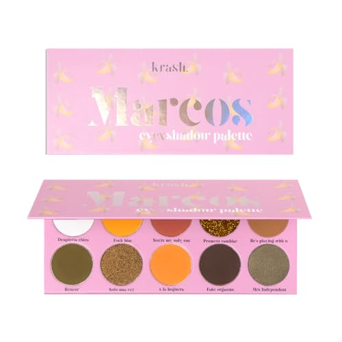 Tavolozza di ombre cornici - 10 ultra pigmentate di lunga durata opaco Shimmer Glitter - Colore Nude - Include specchio - Vegano e Cruelty Free marrone verde giallo oro