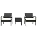 Produktbild LeKu Polyrattan Sitzgruppe, Gartenlounge Gartenmöbel Balkonmöbel Set für 2 Personen mit 1 Tisch, 2 Sessel and Kissen, für Garten Balkon Terrasse, Braun