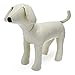 Globalflashdeal Leather Cane Manichini Posizione in Piedi Modelli di Cane Giocattoli Negozio di Animali Negozio Manichino Bianco M