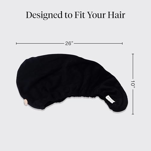 image for Kitsch Microfiber Hair Towel Wrap for Women – Ultra Absorbent Microf