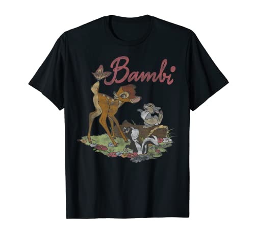 Disney Bambi Group Shot Logo Camiseta