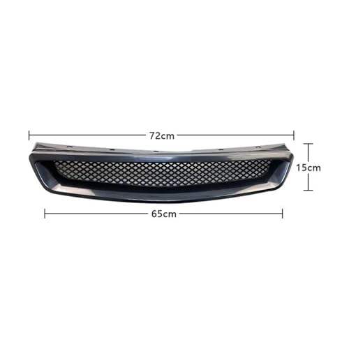 Grille de capot Civic 1999 look carbone avec maillage Type R - 2