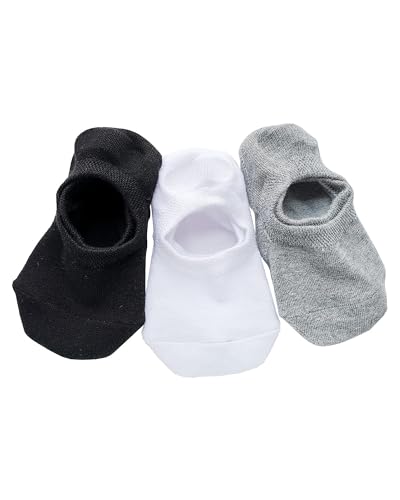 Image of CHUNG Toddler Little Boys Girls No Show Liner Cotton Socks Thin Multi Solid Color White Summer 10 Pack 2T-12Years