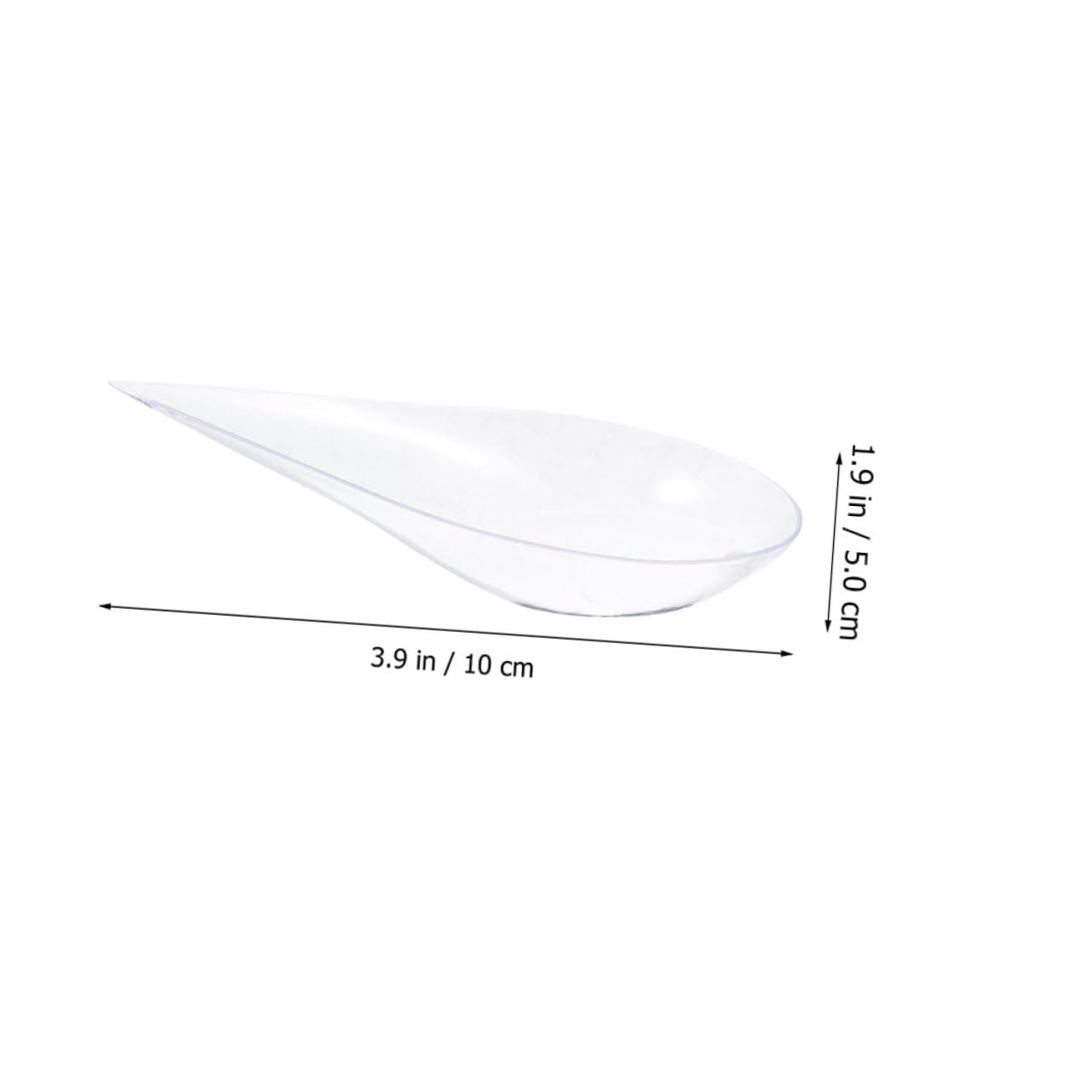 BRIGHTFUFU 20pcs Appetizer Serving Spoon Dessert Tasting Plate Catering Supplies Appetizer Spoons Tasting Spoon Mini Appetizer Spoon Appetizers Appetizer Bowls Water Drop Plate Transparent