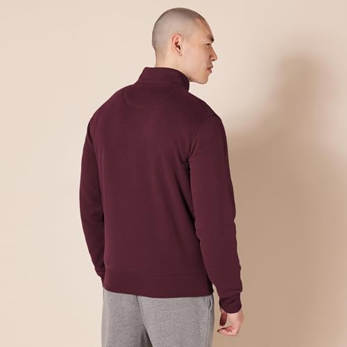 Image of Amazon Essentials Men's Standard Full-Zip Fleece Mock Neck Midweight Sweatshirt with Pockets