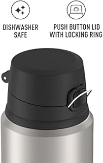 THERMOS Stainless King Vacuum-Insulated Drink Bottle, 24 Ounce, Matte Steel (Pack of 4)