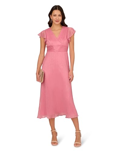 Image of Adrianna Papell Women's Crinkle Mesh Midi Dress