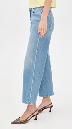 MOTHER Women's The Mid Rise Rider Flood Fray Jeans4