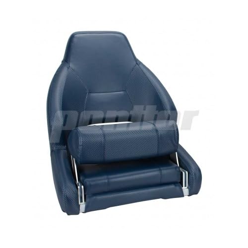 Bootssitz/Bootsstuhl/Steuerstuhl "TAUBER", FlipUp-Funktion, Boot Yacht Farbe braun