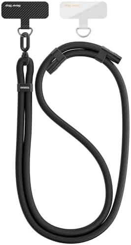 TORRAS Universal Handykette Verstellbar Robust Anti-Verlust Nylonband | Verstellbares Nylonband mit fester Metallschnalle, anti-verlust für Reisen und Outdoor, Hautverträglich, Sch