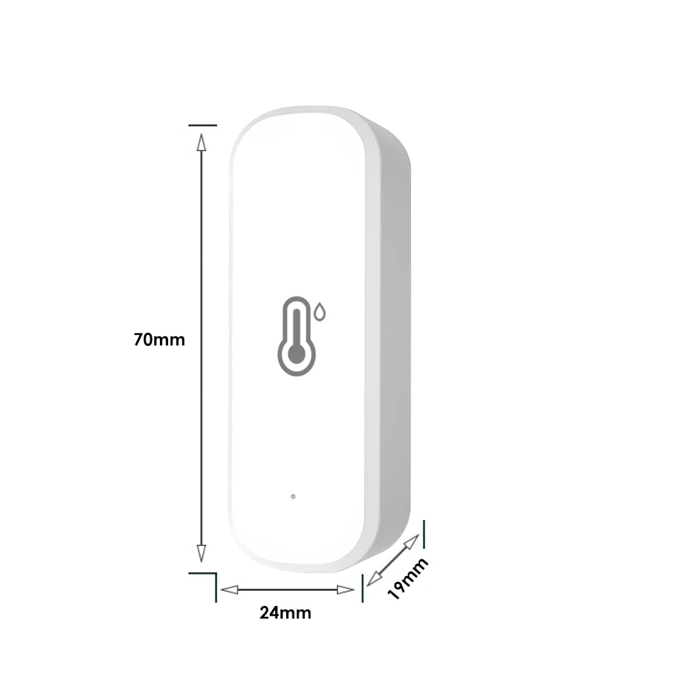 für Tuya WiFi Thermometer Hygrometer Innenraum Thermometer WiFi Temperatursensor Thermo-Hygrometer mit App-Benachrichtigung und Datenspeicherung (WIFI) 4 Stück