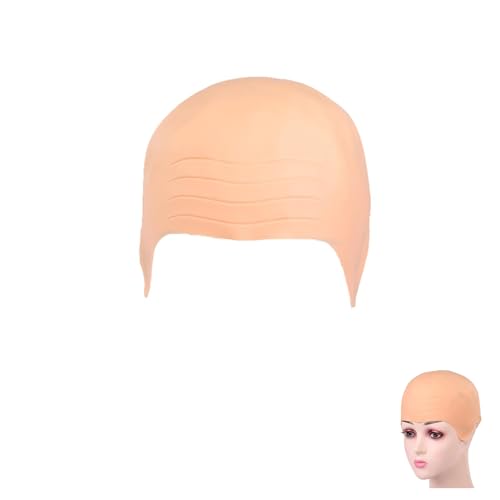 Yeenano Bald Cap Calvo,Pelata Finta,Pelle Spesso Bald Berretto Calvo in Lattice Adulti Parrucca Calvo Uomo Teschio di Pelle Calotta Parrucca Cosplay per Costume Halloween Adulti Bambini