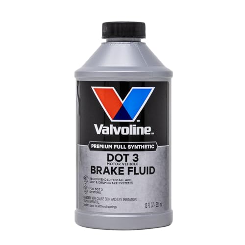 Valvoline DOT 3 Synthetic Brake Fluid with High Boiling Point Corrosion Protection Vapor Lock Resistance Compatible with ABS Disc and Drum Brake Systems 12oz