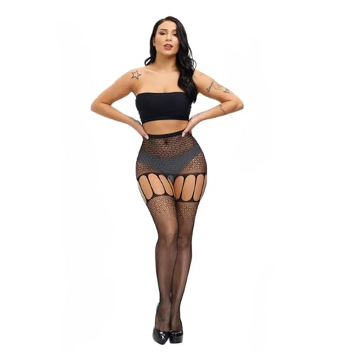 Image of Women's Fishnet Stockings High Waist Tights Suspender Hosiery Sexy Pantyhose