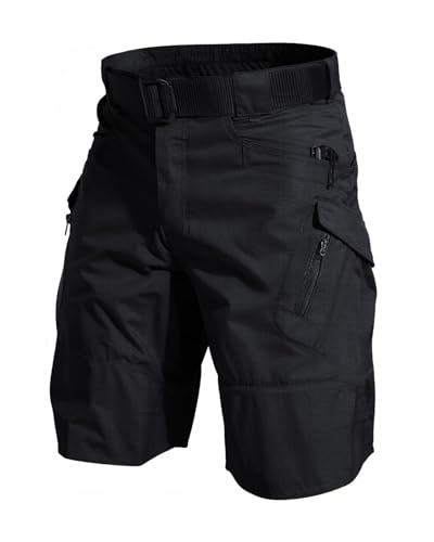 Men's Cargo Shorts Waterproof Quick Dry Outdoor Tactical Hiking Shorts for Casual Camping & Work Multi Pockets (No Belt)