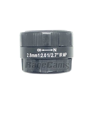 RageCams 2.8mm Fixed Focal Lens CS Mount 1/2.7