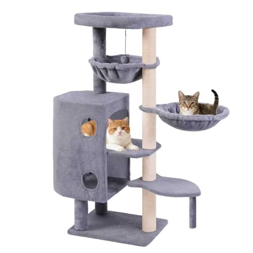 HUITREE 45in Cat Tree Tower with Big Condo for Indoor...