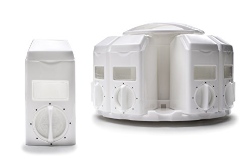 KitchenArt Select-A-Spice Plastic Auto-Measure Carousel Professional Series, White