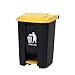 SSHHI@123 Step-on kosz na śmieci, kuchnia na zewnątrz kwadrat z pokrywką materiał PP 30/50/80 l wysoka pojemność kosz na recykling ochrona środowiska/żółty / 50 l