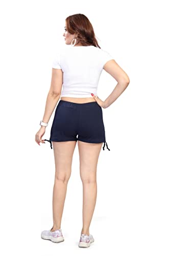 Image of TWGE Womens Cotton Hot Shorts - Short Pants for Ladies Stretchable Athletic Shorts Comfortable Fit with Elastic Waistband - Active Wear Ideal for Gym Yoga & Nightwear