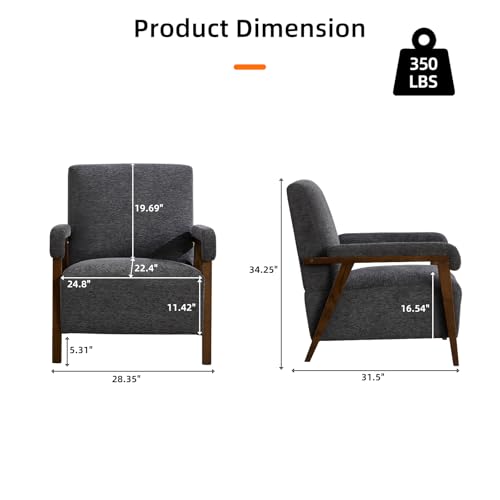 Sillón moderno peluche corto Gris oscuro miniatura 2
