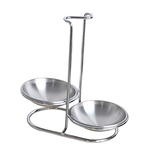 Baoblaze suporte para descanso de colher de aço inoxidável para economizar espaço – D