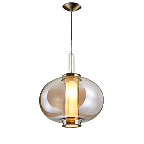 Lampe suspendue E27 en verre et métal MMRTDJDR style américain luminaire encastré