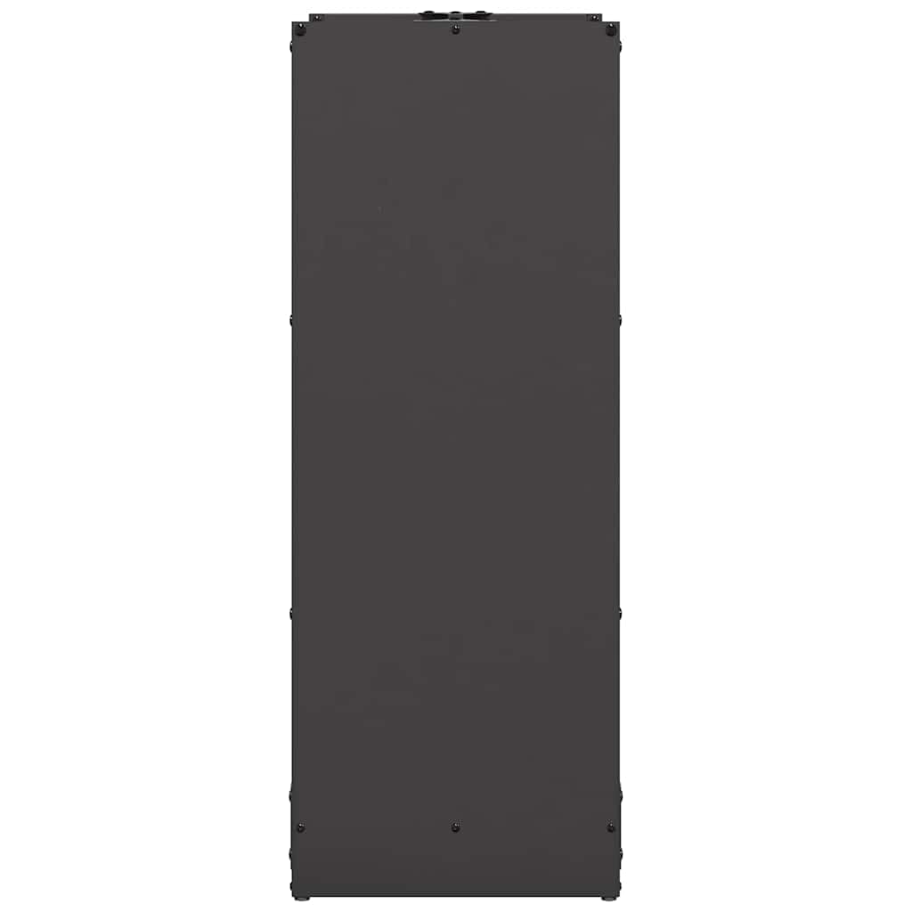 Étagère à bûches stable en acier laminé à froid - 40 x 30 x 80 cm - Noir - Porte-bûches de cheminée de grande capacité pour bois de chauffage sec, améliore la circulation de l'air et protège