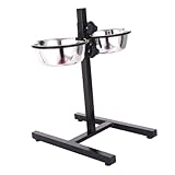 Accessoires pour animaux de compagnie : socle sur pied à quatre pieds et base stable, gamelles pour nourriture et eau