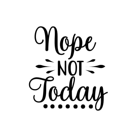 SEC Apparel Sarcastic Iron On Decals Patches for Shirts and More V1 (Nope Not Today) Cover