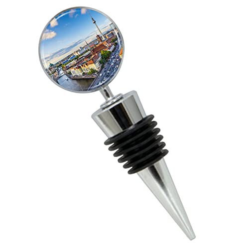 Berlin Germany Skyline Wine Bottle Stopper in Gift Box, Perfect for House Warming Gift