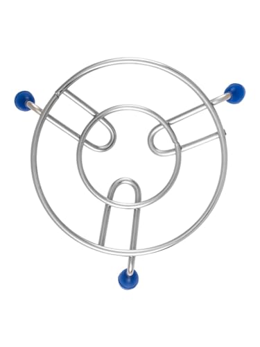 Image of HAZEL Trivet Stainless Steel Hot Pot Stand with Silicone Grip | Non-Slip Heat-Resistant Trivet for Kitchen & Dining Table | Diameter 17.5 cm