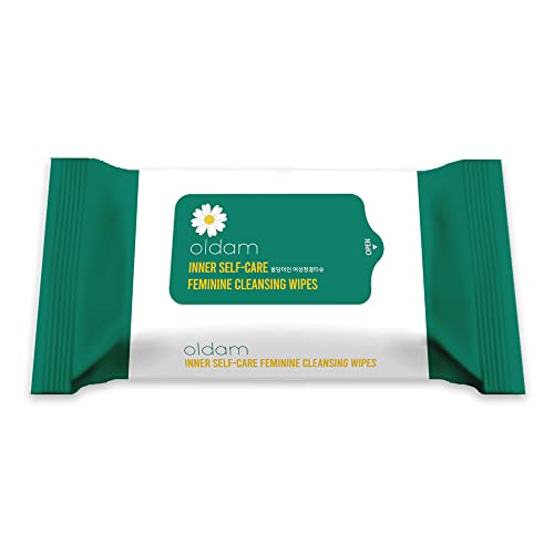 Oldam Feminine Wipes (Unscented): 100% Vegan, pH-Balanced, Moisturizers & Soothing, Sensitive Skin, Eco-Friendly, Flushable, and Ultra-Soft Daily Use (Total 20 Count)