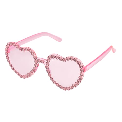 FRCOLOR Funny Sunglasses Heart Shape Creative Party Costume Accessory for Couples