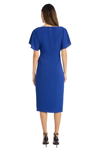 Image of Maggy London Women's Dresses Boat Neck Flutter Sleeve Dress Occasion Event Guest of