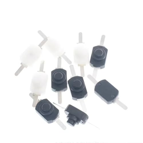 Pulsador para linterna de camping mini interruptor 12x8mm blanco On Off DC 30V 2