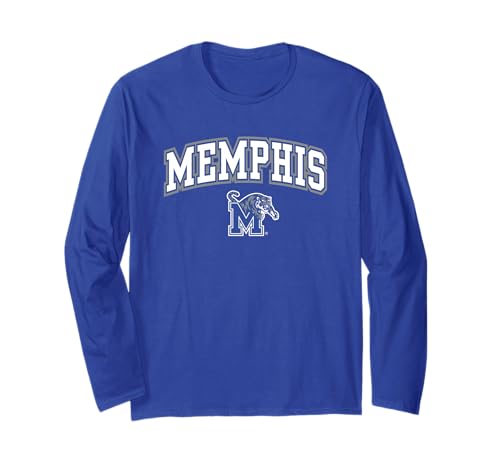 Memphis Tigers Arch Over Blue Long Sleeve T-Shirt