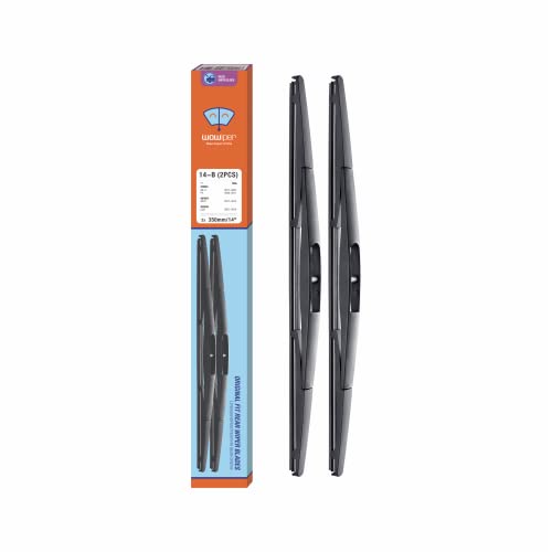 Image of 14 inch (14-B) Rear Wiper Blades Replacement for Honda CR-V 2011-2007 Fit 2020-2007 Pilot 2020-2016 Subaru Forester 2018-2006 Outback 19-05 +More BACK Windshield Wiper Blades For My Car Pack of 2