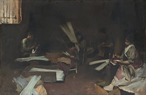 Lienzo de los Trabajadores del vidrio veneciano de Sargent: impresión artística de 60x90cm