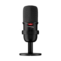 HyperX SoloCast USB Condenser Gaming Microphone, for PC, PS4, and Mac, Tap-to-mute Sensor, Cardioid Polar Pattern, Streaming, Podcasts, Twitch, YouTube, Discord