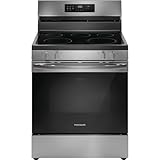 Frigidaire 30 in. 5.3 cu. ft. 5 Burner Element Freestanding Self-Cleaning Electric Range in Stainless Steel with Air Fry