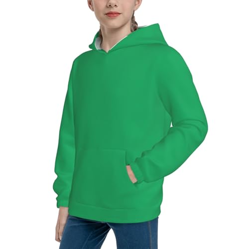 Forestgreen Kid Hoodies Boys Sweatshirts Girls Pullover with Pocket2