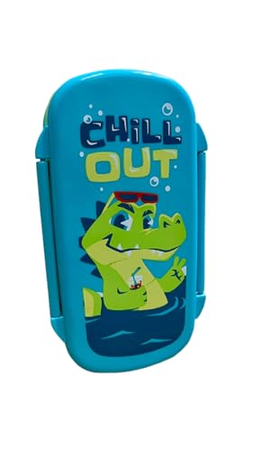 PUKET - Marmita Infantil Puket 2 andares Média Jacaré Relax Azul