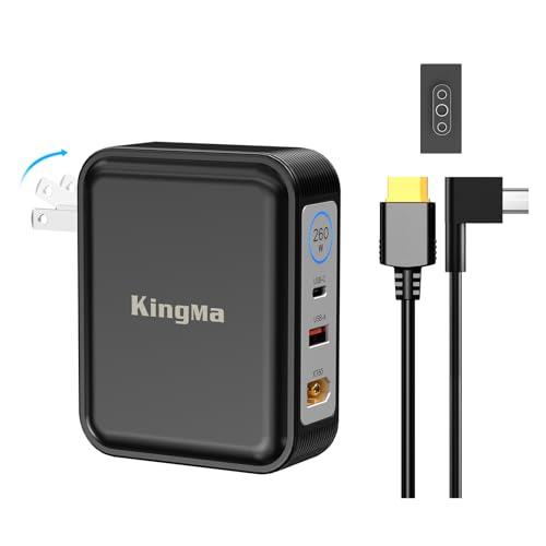 260W(20V/13A) GaN Laptop Charger Compatible with 230W Razer Blade 14/15/16/17 Portable Foldable Charger for Razer Gaming Laptops PD 3.0 Fast Charger with 11 * 4.3mm Power Port Cable
