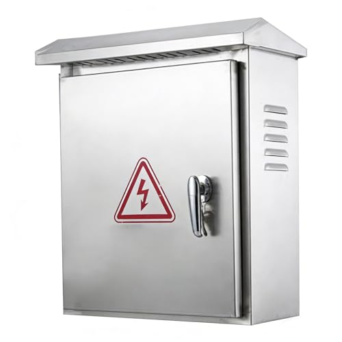 Caja Distribucion Electrica para Exteriores, Caja Electrica de Acero Inoxidable 304 con Diseño Ventilación, para Uso Exteriores(60x30x80CM/24x12x31IN)