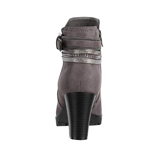 Elara Damen Stiefelette Ankle Boots Chunkyrayan 2018 C292-1-Grey-41
