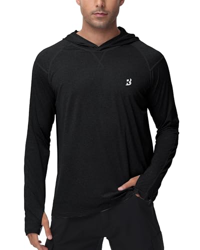 Men's Fishing Rash Guard Shirts - SPF 50+ Long Sleeve UV Sun Protection Shirt for Sports Running Hiking Workout Swimming