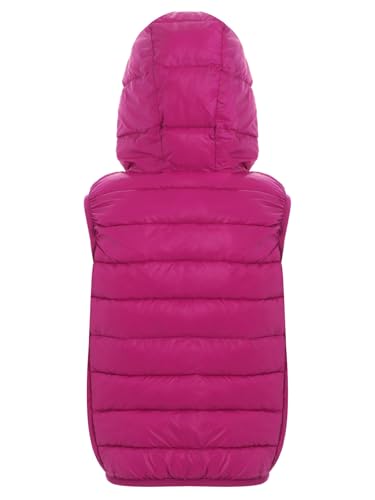ACSUSS Boys Kids Padded Hooded Vest Solid Color Waistcoat Jacket Fall Winter Down Coat Zip Up Outwear for Girls2